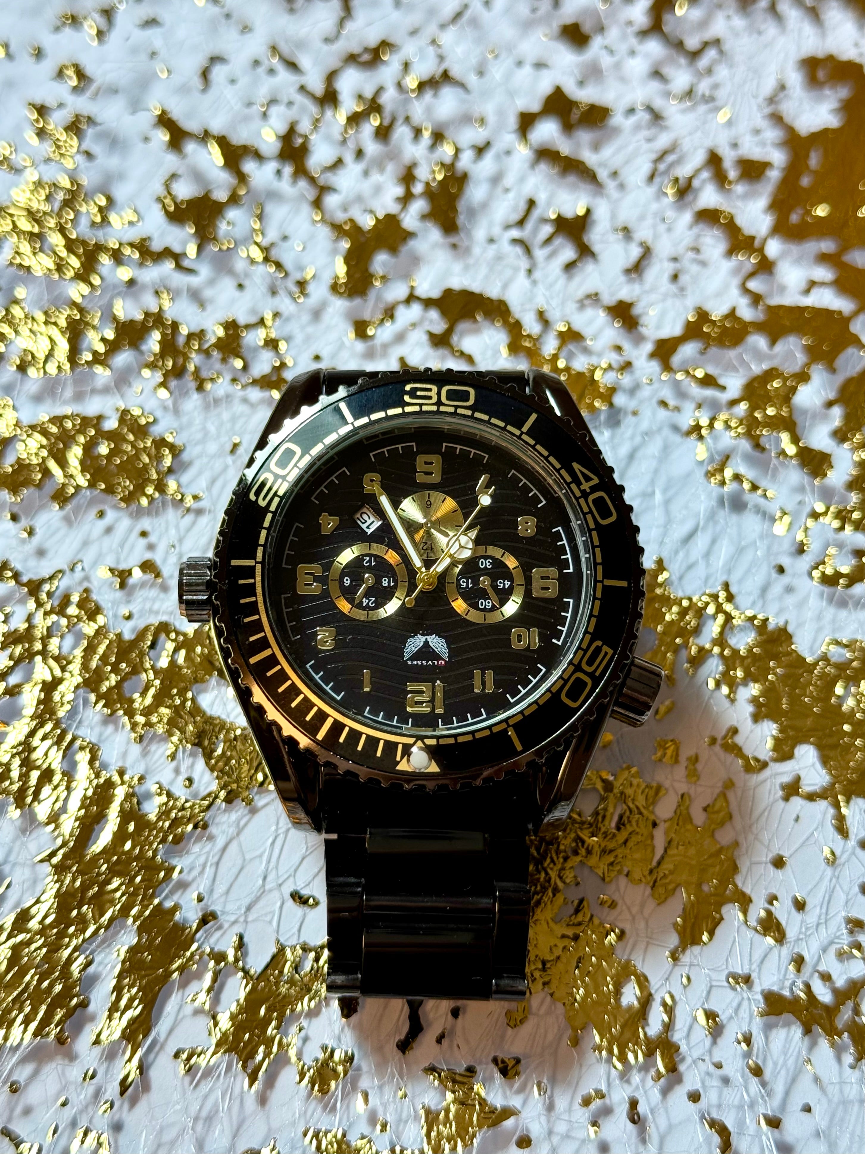 Ceas Noir Eclipse, 40mm, otel inoxidabil, cadran fluorescent, cristal (Bărbătesc)