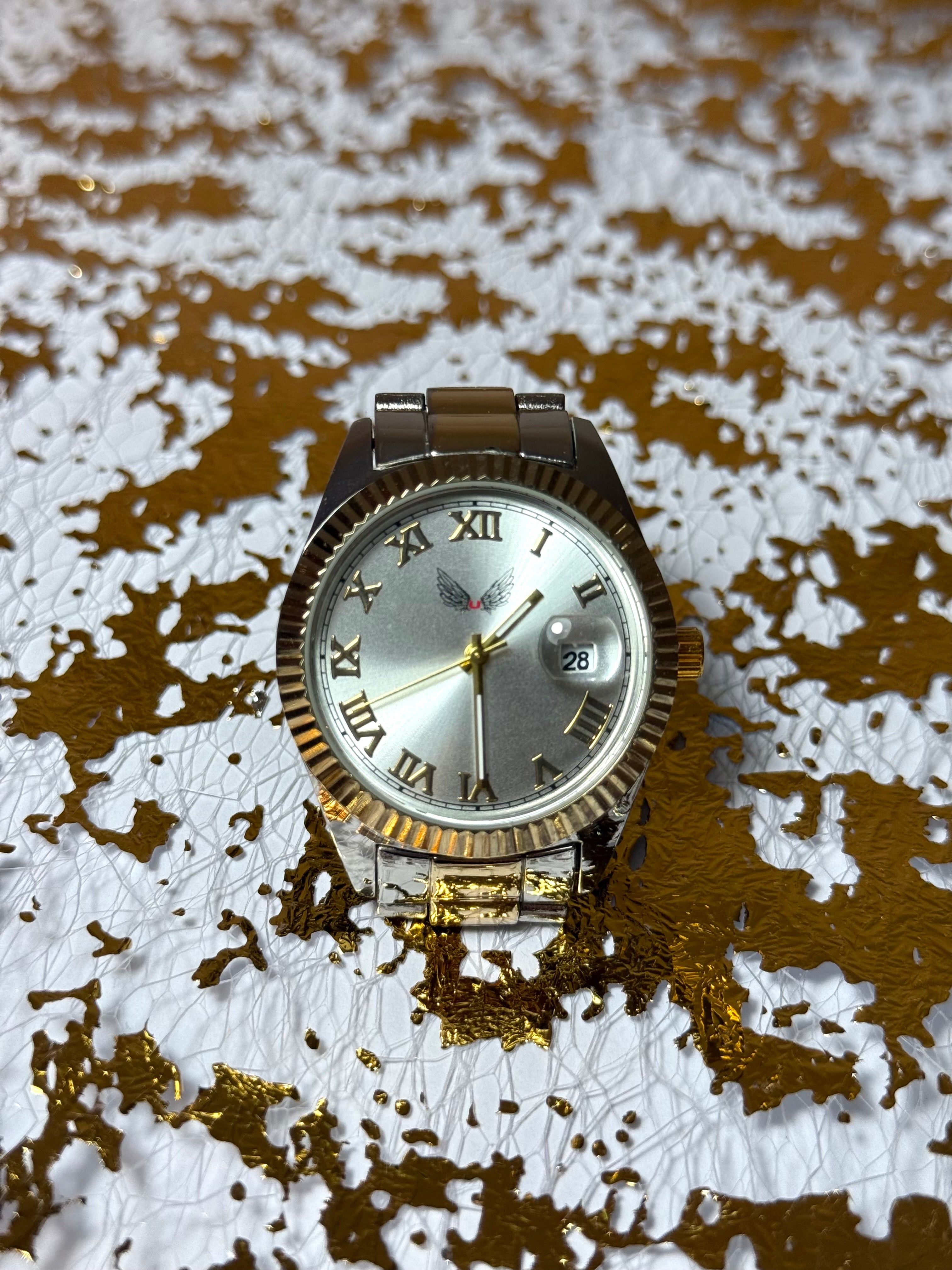 Ceas Rose Éclat, otel inoxidabil, cadran fluorescent, cristal (damă)