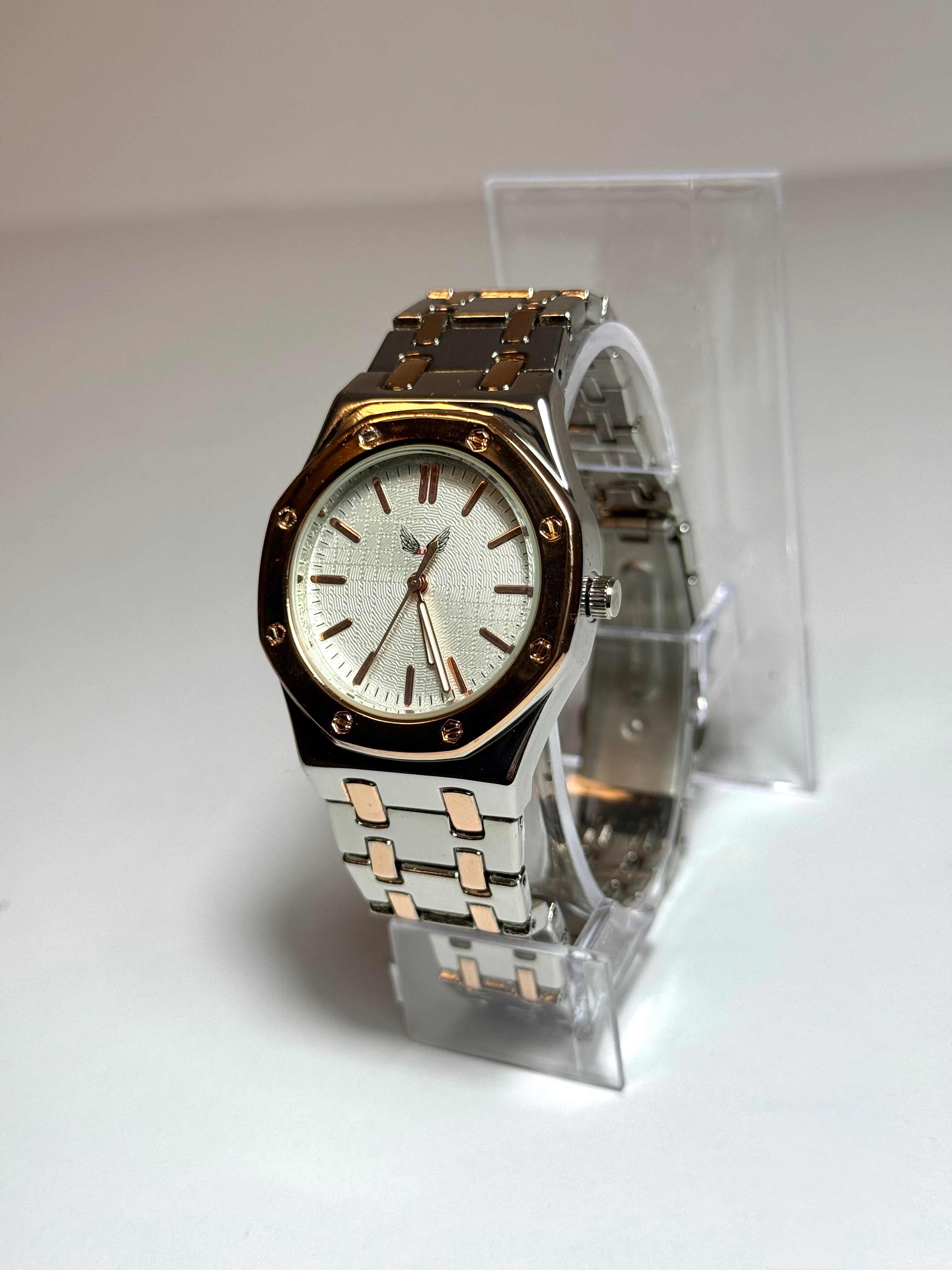 Ceas Ivory Luxe, otel inoxidabil, cadran fluorescent, cristal (damă)